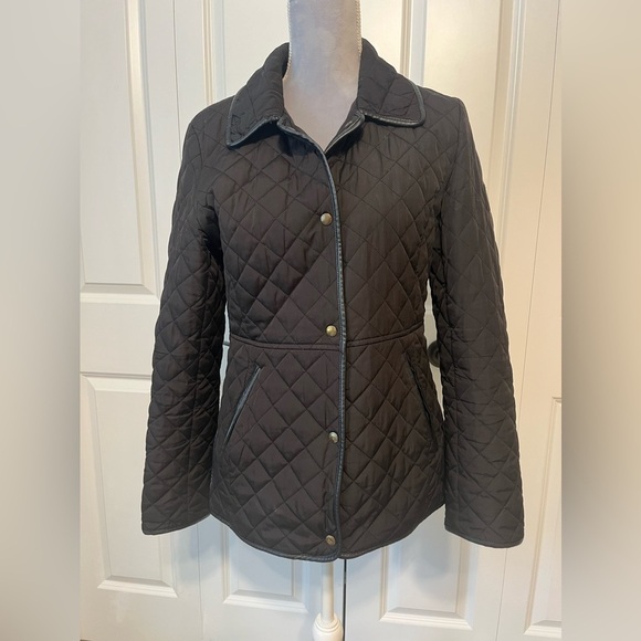 Lauren Ralph Lauren Diamond-Quilted Black Jacket Coat‎ Size SM - Picture 1 of 13